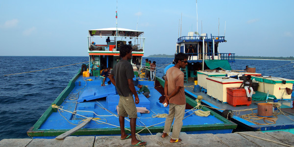 Isole dei pescatori alle Maldive Mulah