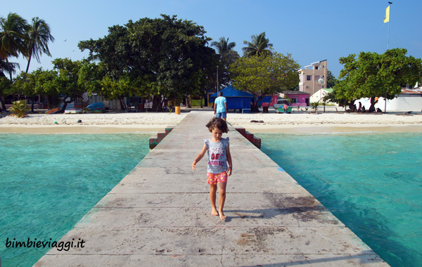 maldive con bambini: jetty in Mulah 