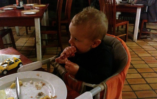 Sudafrica con bambino-ristorante
