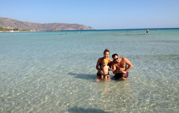 Creta con bambini-elafonisi