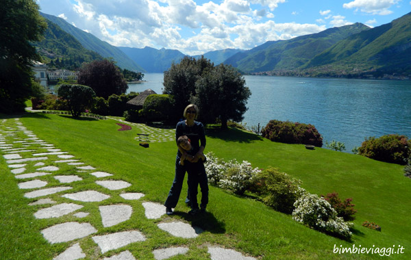 Lago di Como con bambini-parco Villa Melzi